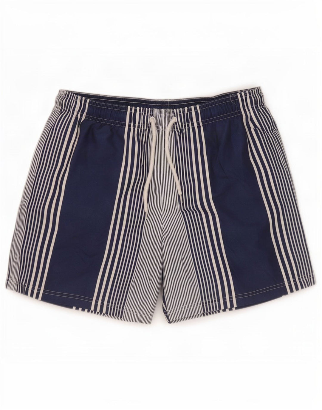 Marks & Spencer Herren-Badeshorts, groß, marineblau, gestreift, Polyester