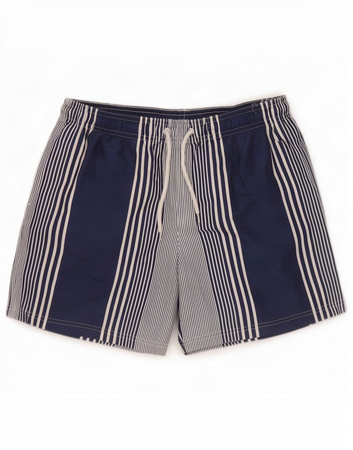 Marks & Spencer Herren-Badeshorts, groß, marineblau, gestreift, Polyester