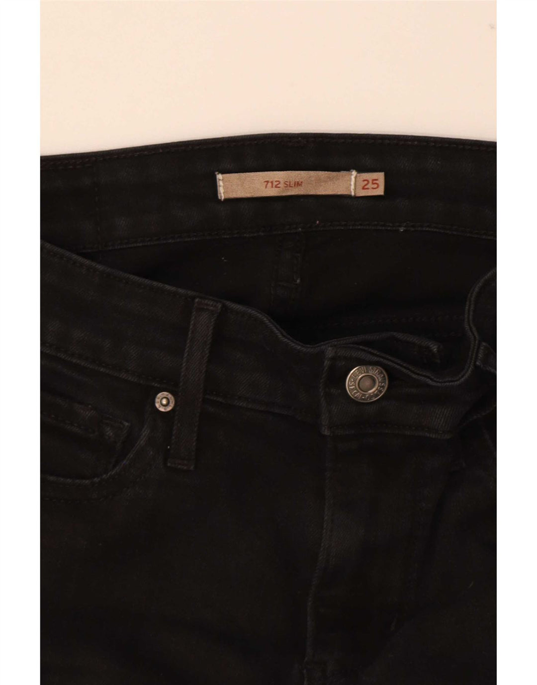 Levi's Damen 712 Slim Jeans W25 L29 Schwarz