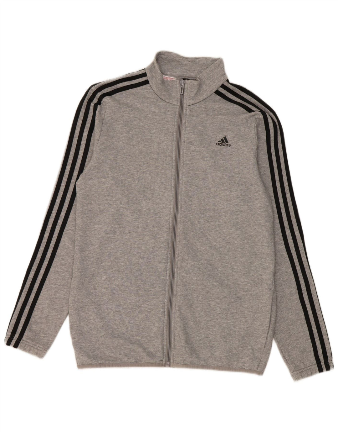 Adidas Jungen-Trainingsanzug-Top-Jacke, 15–16 Jahre, graue Baumwolle