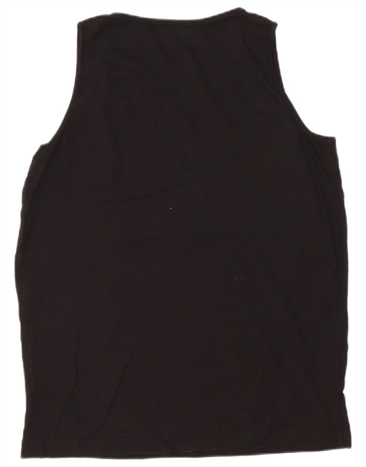Kappa Herren-Trägershirt, groß, aus schwarzer Baumwolle