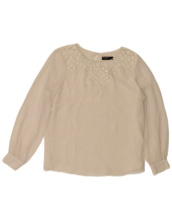 Marks & Spencer Damen Autograph Langarmblusenoberteil UK 16 Large Beige