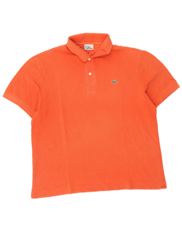 Lacoste Herren Poloshirt Größe 6 XL Orange Baumwolle