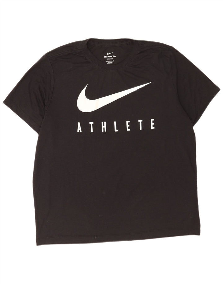 Nike Herren Dri Fit Graphic T-Shirt Top XL Schwarz Polyester