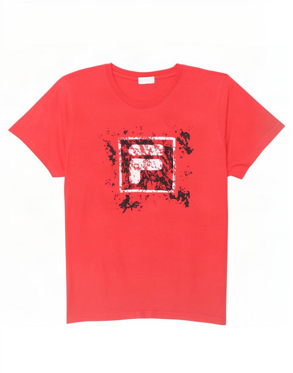 Fila T-Shirt mit Grafik für Jungen, 13–14 Jahre, rosa Baumwolle