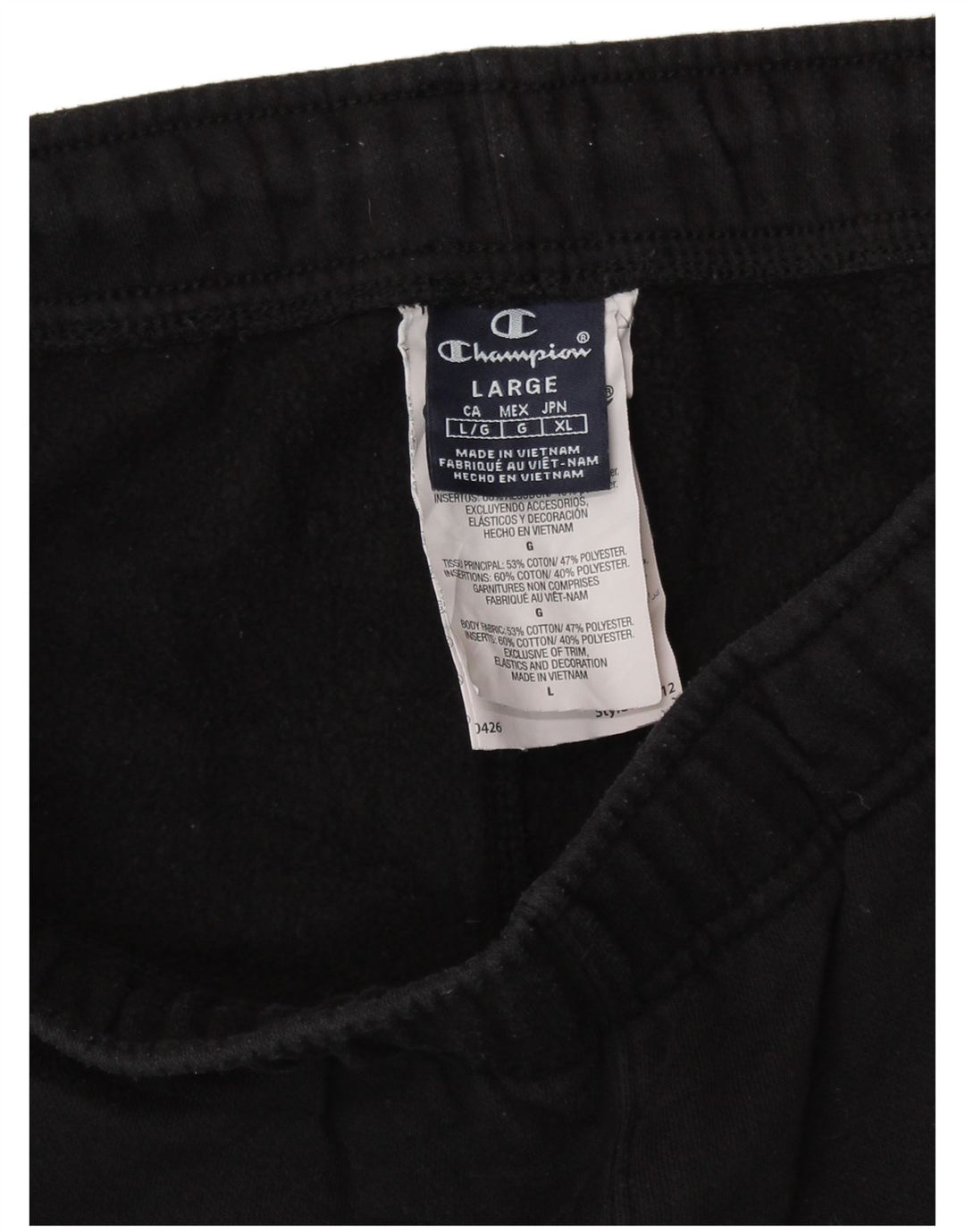 Champion Damen-Trainingshose, UK-Größe 44, Größe L, Schwarz, Baumwolle