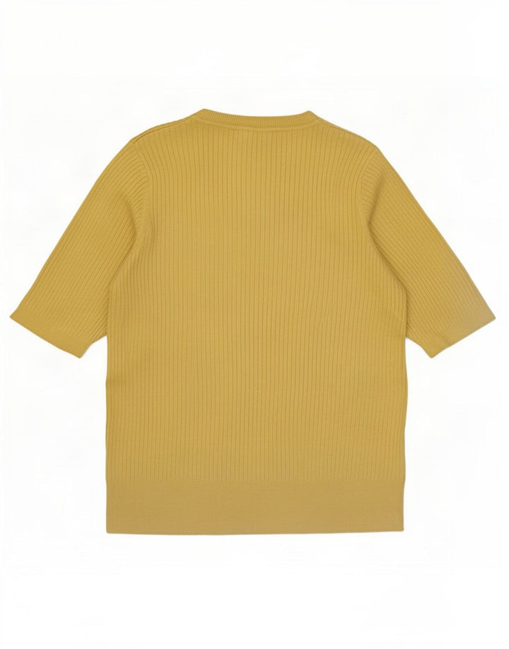 Marks & Spencer Damen-Pullover mit Rundhalsausschnitt, Gr. 14, Mittelgelb