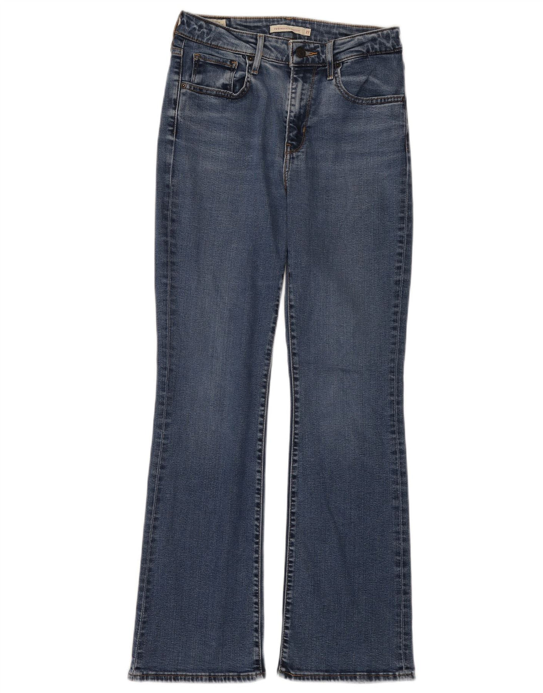 LEVI'S Damen 725 Bootcut-Jeans mit hohem Bund, W27, L30, blaues Lyocell