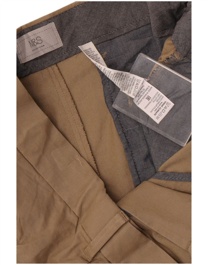Marks & Spencer Herren Chinoshorts W42 2XL Beige Baumwolle