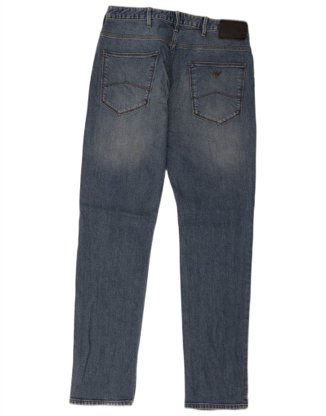 Armani Herren Straight Jeans W30 L31 Blaue Baumwolle