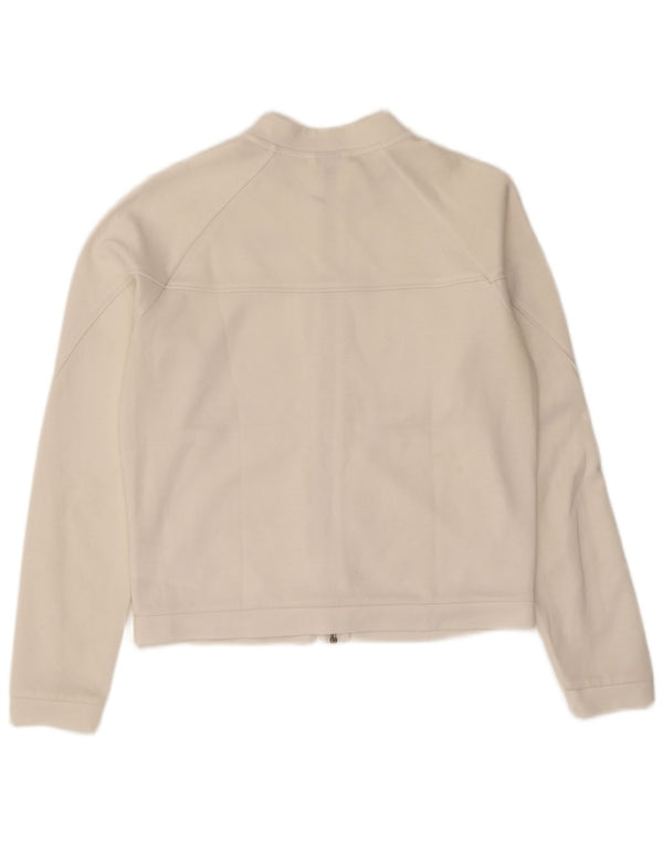 Puma Womens Crop Oversized Trainingsanzug Top Jacke UK 10 Small Weiß Polyester