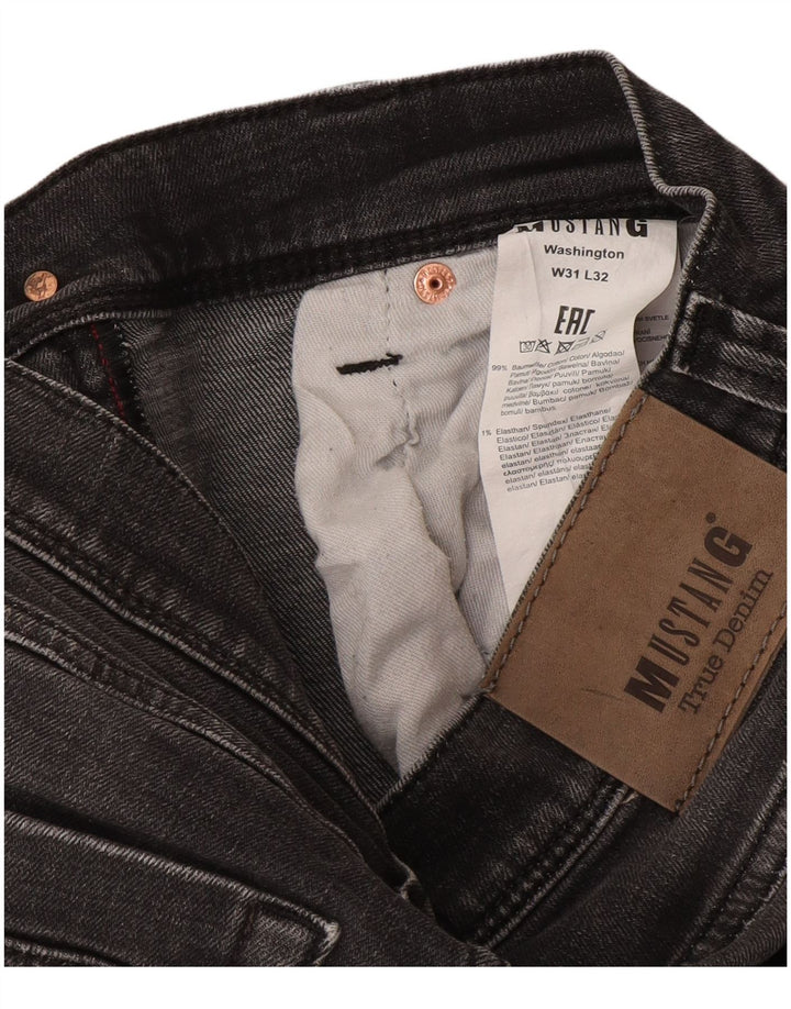 Mustang Herren Washington Straight Jeans W31 L32 Graue Baumwolle