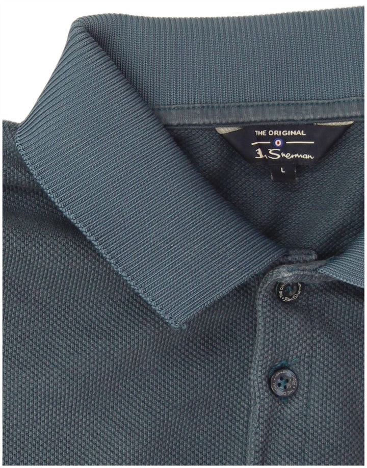 Ben Sherman Herren-Poloshirt, große blaue Baumwolle