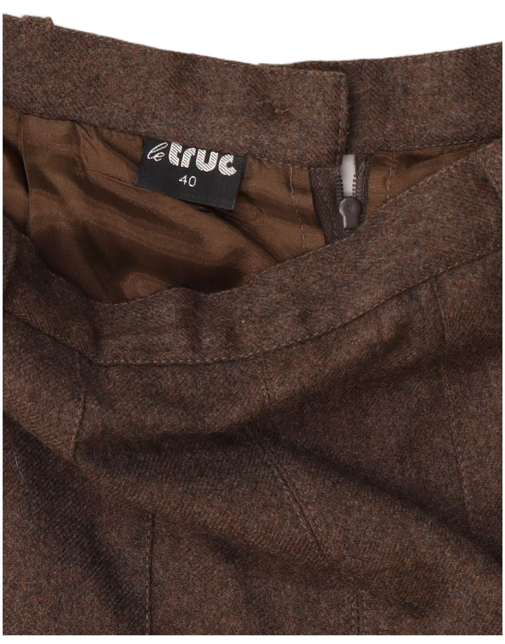 LE TRUC Damen Cullotes-Shorts mit hoher Taille, EU 40, Mittel W27, Braun