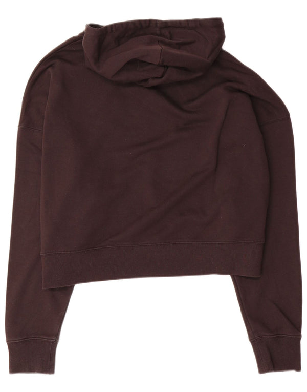 Puma Damen Crop Graphic Übergroßer Kapuzenpullover UK 18 XL Schwarz Baumwolle