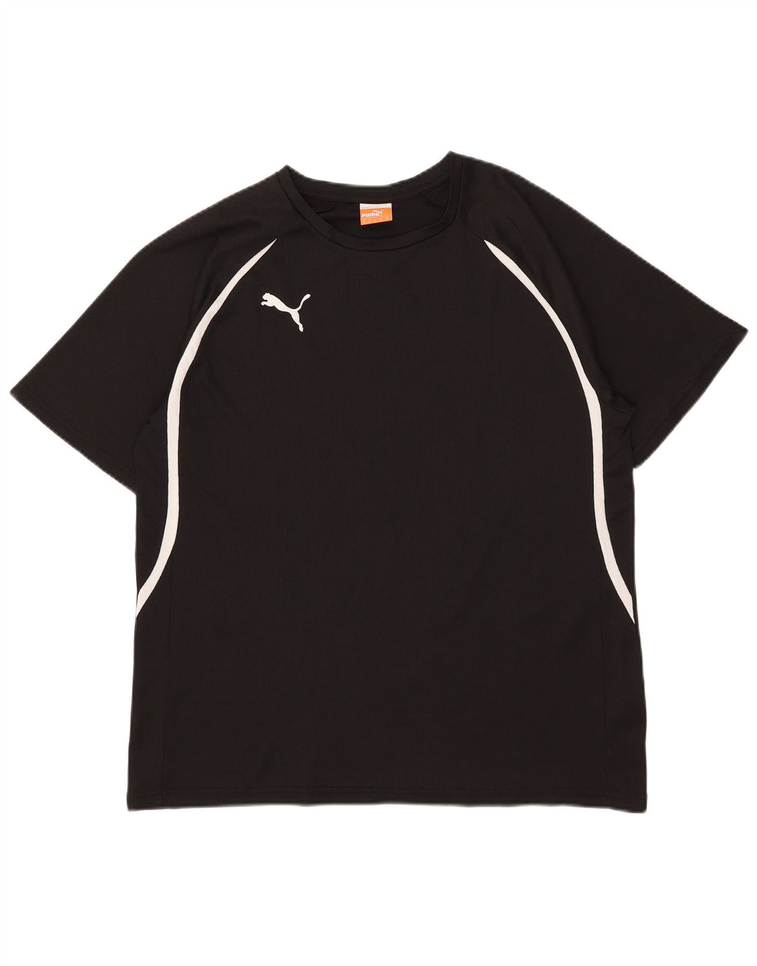 Puma Herren Grafik-T-Shirt-Oberteil Mittelschwarz gestreift aus Polyester