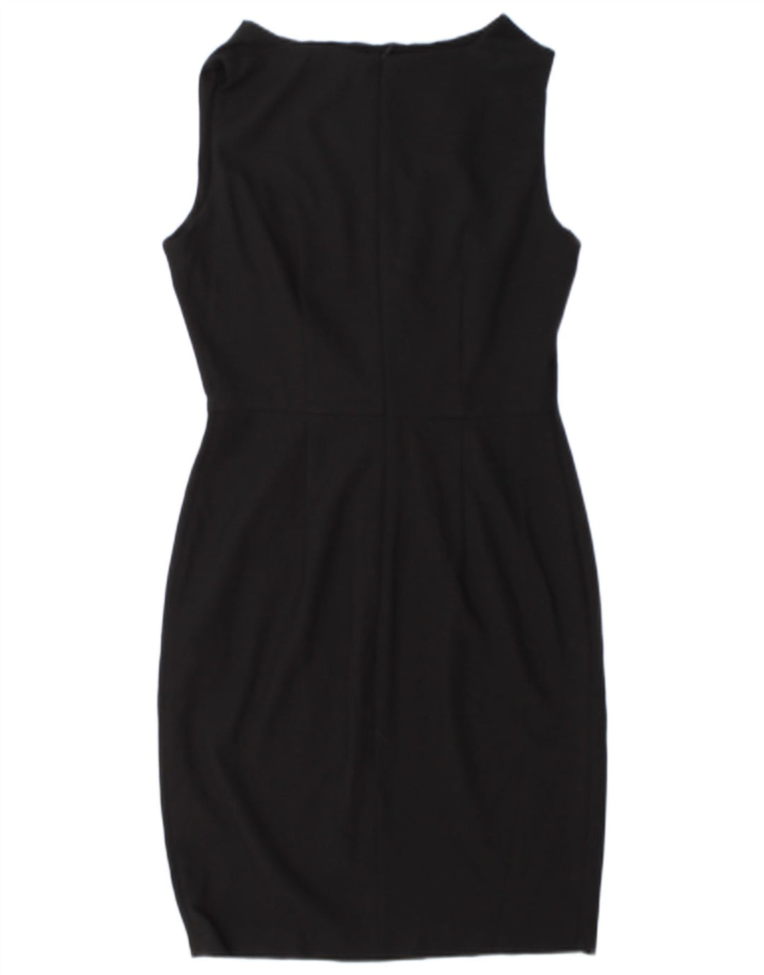Zara Damen Ärmelloses Etuikleid UK 14 Medium Schwarz Polyester
