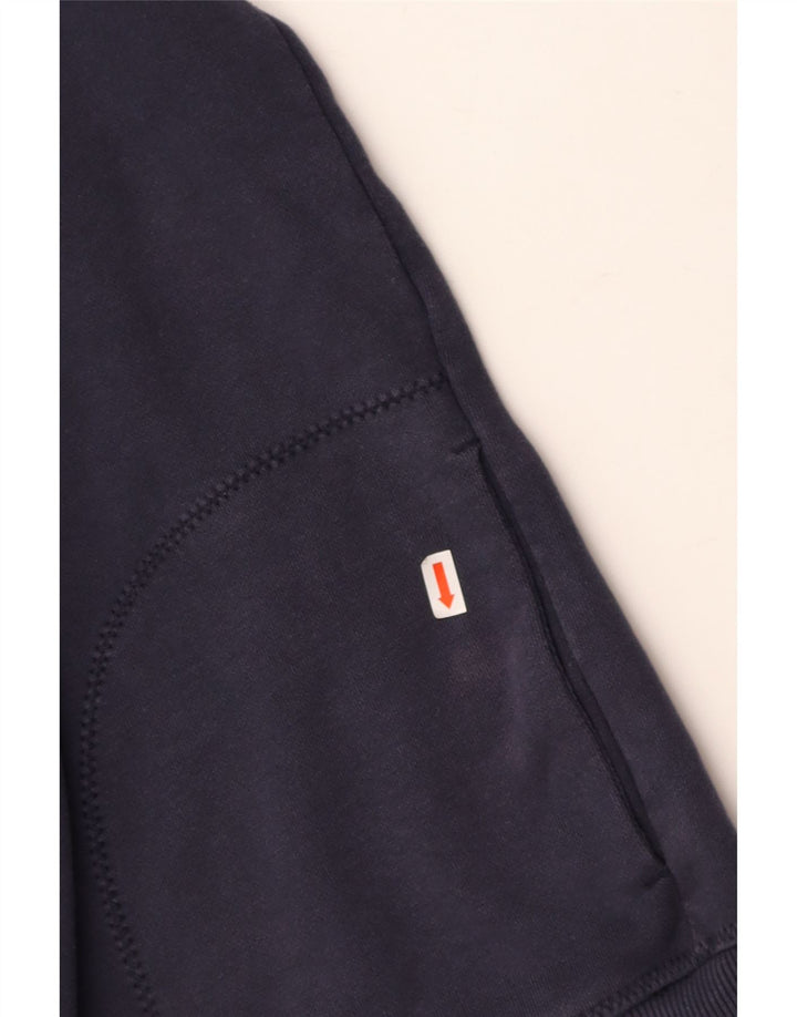 FAT FACE Mens Zip Hoodie Sweater Large Navy Blue Polyester