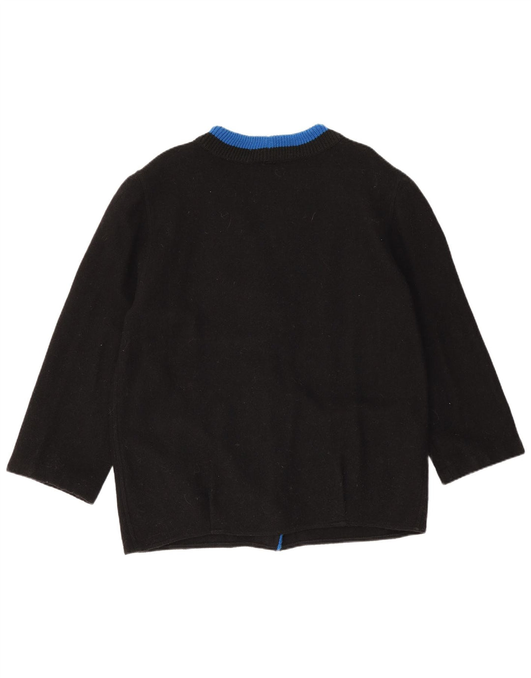Easy Damen Strickjacke mit 3/4-Ärmeln, EU 44, XL, schwarze Wolle
