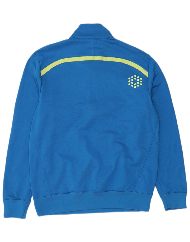 PUMA Herren-Sweatshirt mit Reißverschluss am Hals, Mittelblaues Polyester