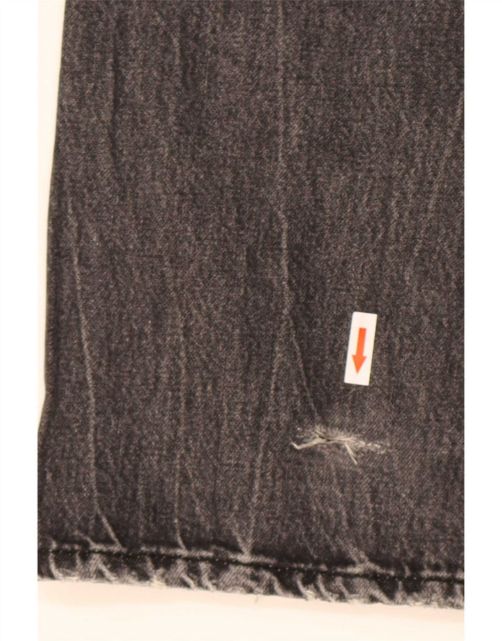Zara Damen Straight Jeans EU 42 Large W32 L35 Graue Baumwolle