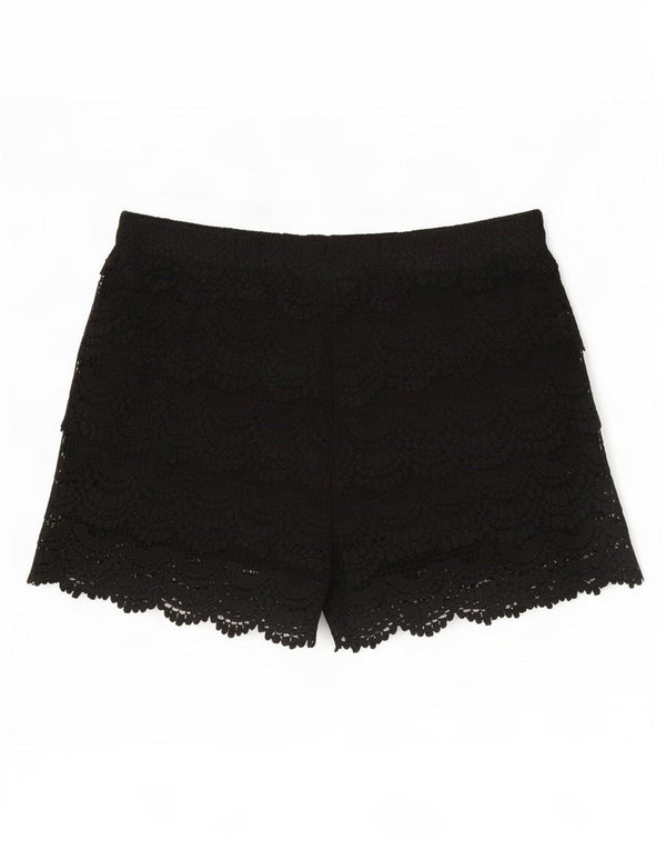 Zara Damen Casual Shorts Small W26 Schwarz