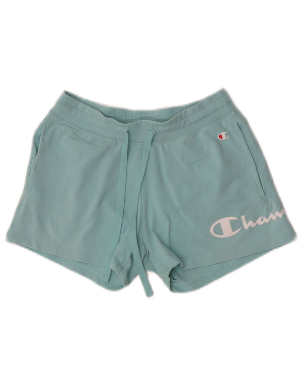 Champion Damen Graphic Sport Shorts UK 4 XS Türkis
