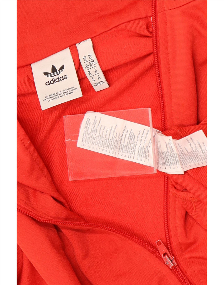 Adidas Herren Trainingsanzug Top Jacke XL Rot Polyester