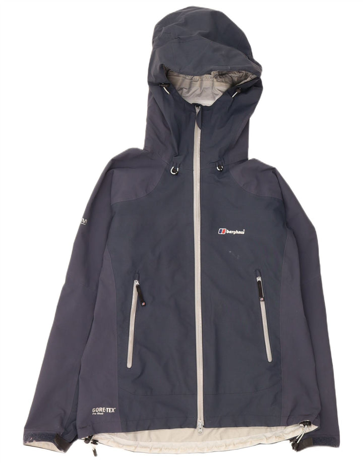 BERGHAUS Herren-Regenjacke mit Kapuze, UK 38, mittelmarineblaues Nylon