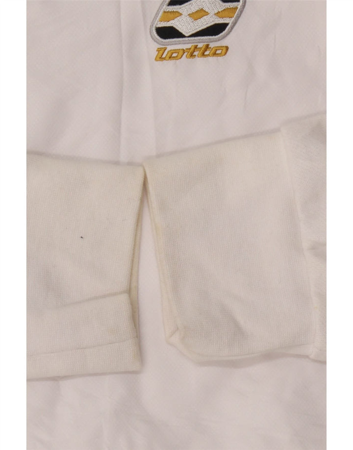 Lotto Herren-Trainingsanzugoberteil mit Grafik, XL, weißes Farbblock-Polyester