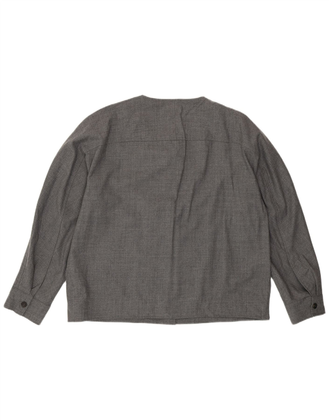 Cos Damen-Blazerjacke mit 5 Knöpfen, EU 42, große graue Wolle