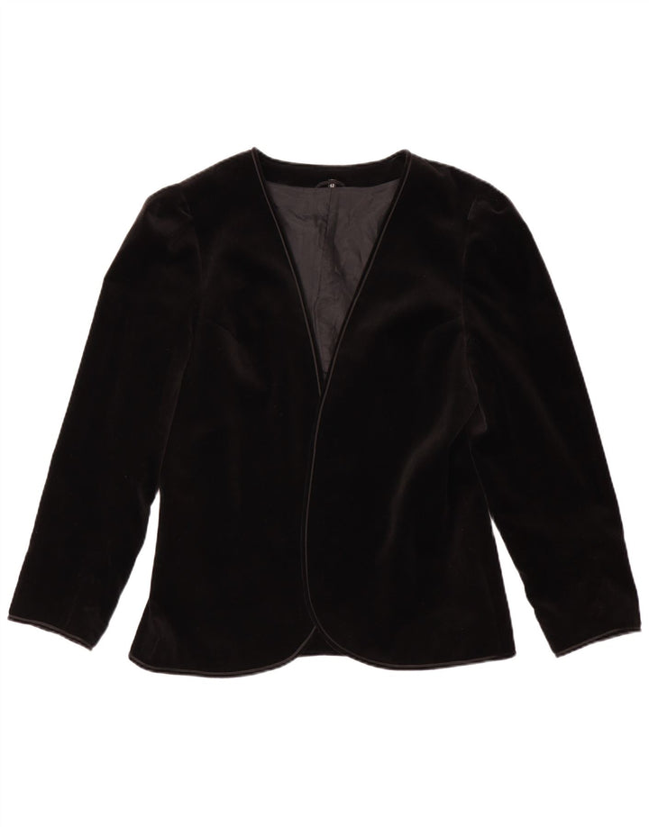 Your Sixth Sense Damen-Blazer aus offenem Samt, EU 42, Größe L, Schwarz
