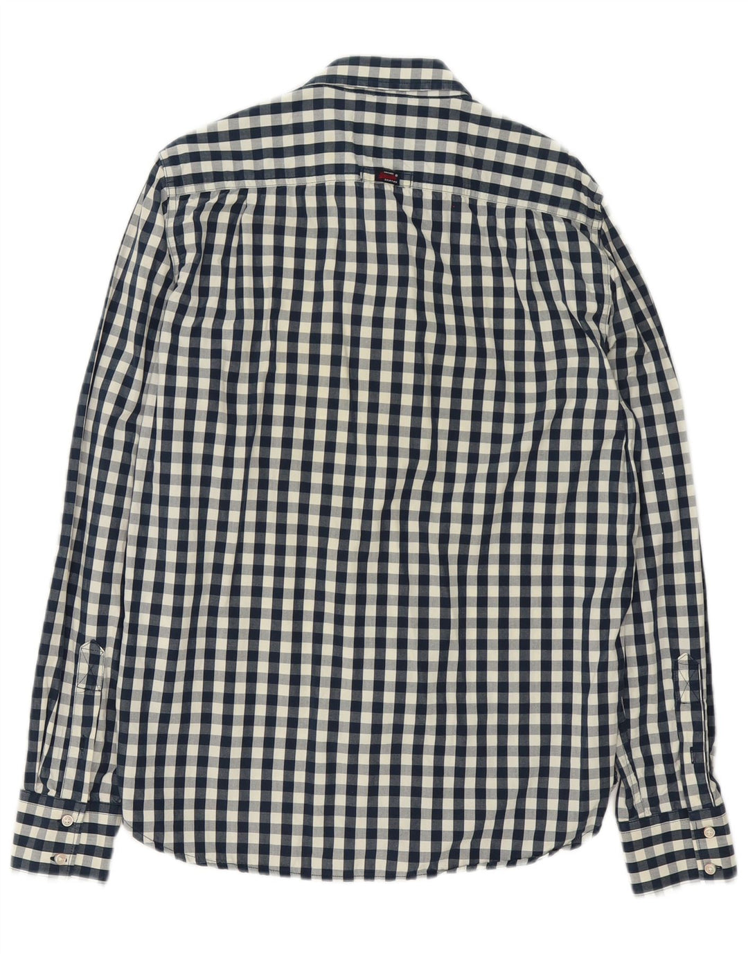 Superdry Herren-Hemd, groß, marineblau, Gingham-Baumwolle