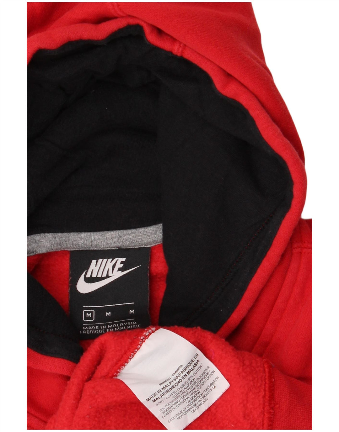 Nike Herren-Kapuzenpullover mit Grafik, mittelrote Baumwolle