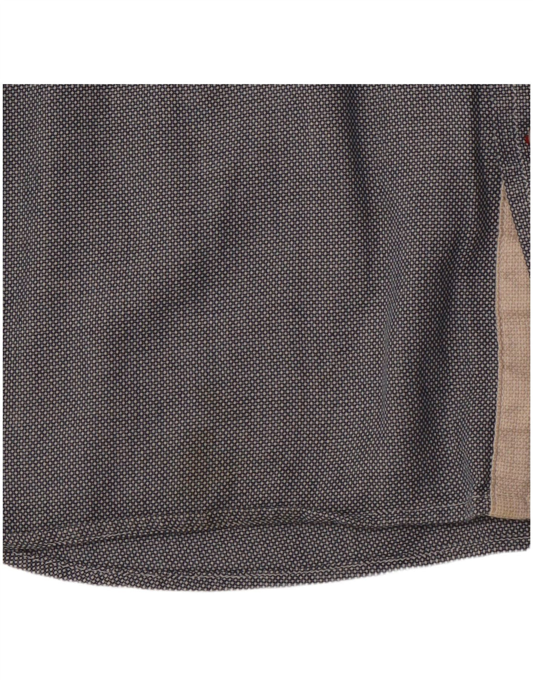 TOMMY HILFIGER Herren Regular Fit Hemd XL Grau gefleckte Baumwolle