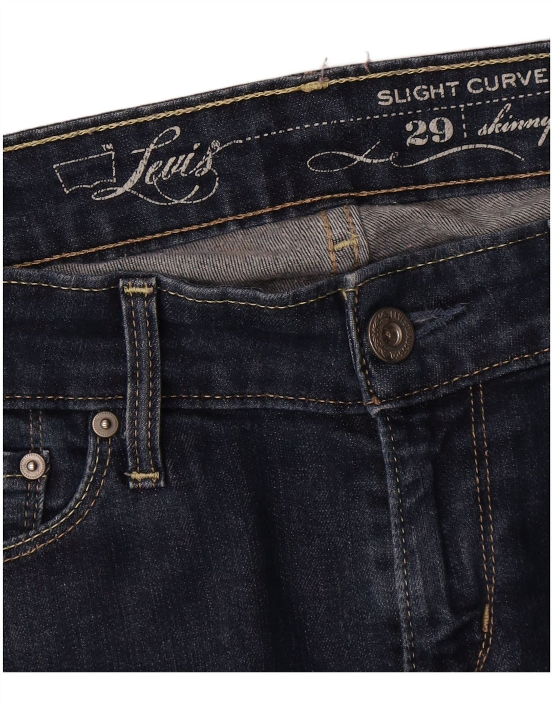Levi's Damen Slight Curve Skinny Jeans W29 L33 Marineblau