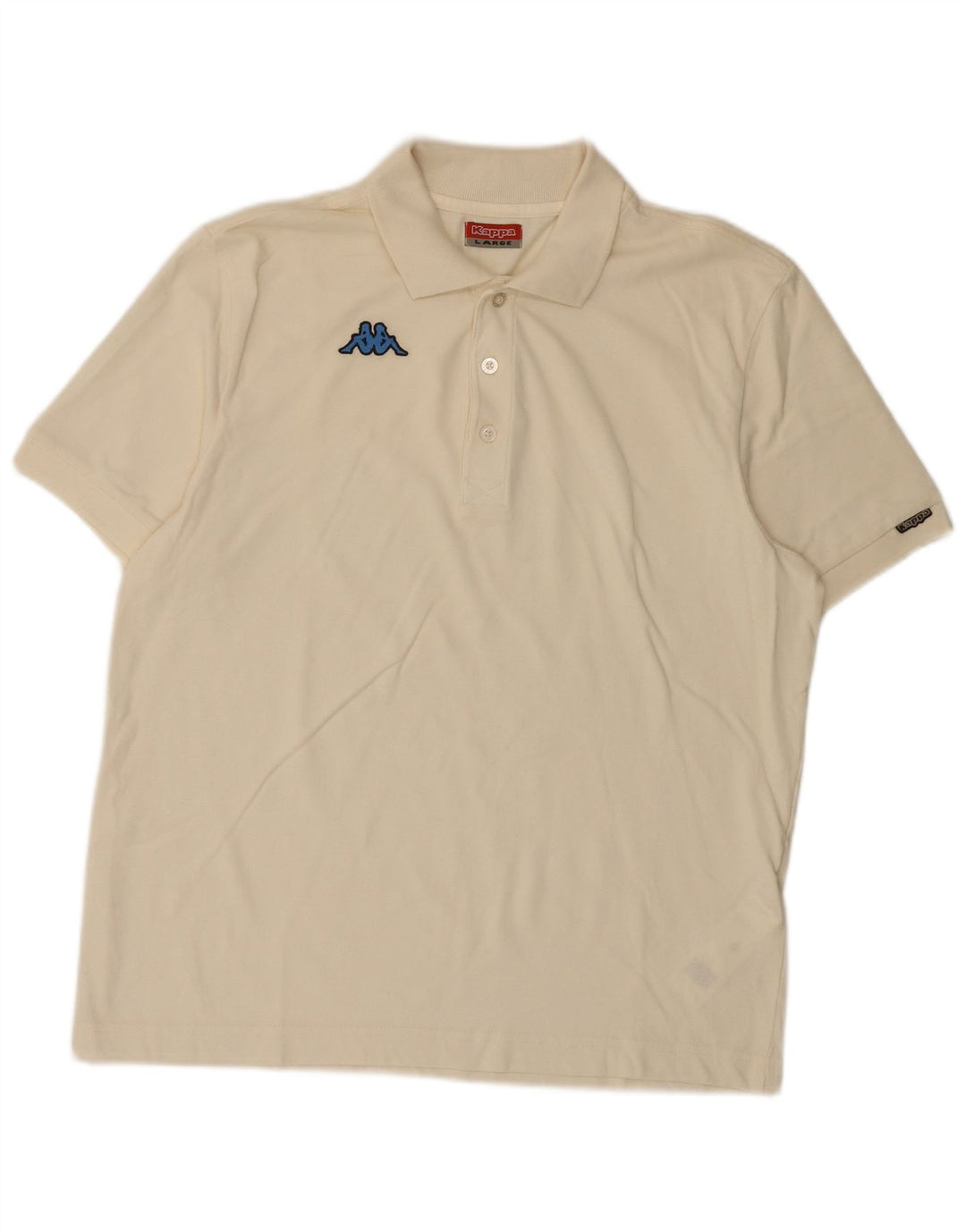 Kappa Herren-Poloshirt, groß, weiße Baumwolle