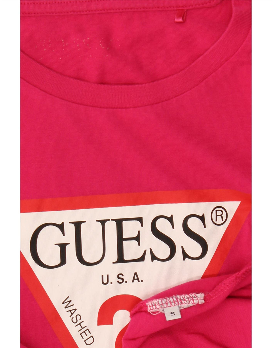 GUESS Damen Grafik-T-Shirt-Oberteil UK 10 Small Pink