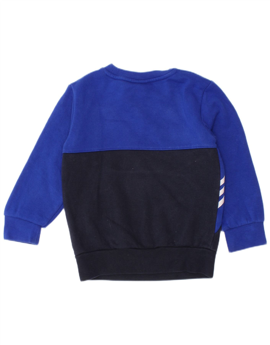 ADIDAS Baby-Jungen-Sweatshirt mit Grafik, 18–24 Monate, blauer Farbblock