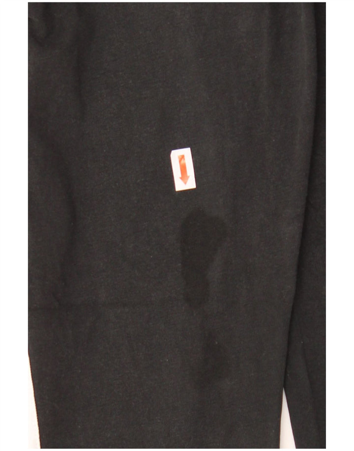 ADIDAS Damen Tight Fit Leggings UK 8/10 Small Schwarz Baumwolle