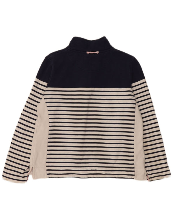 Crew Clothing Damen-Sweatshirt-Pullover, Größe M, Marineblau, gestreift, UK 12