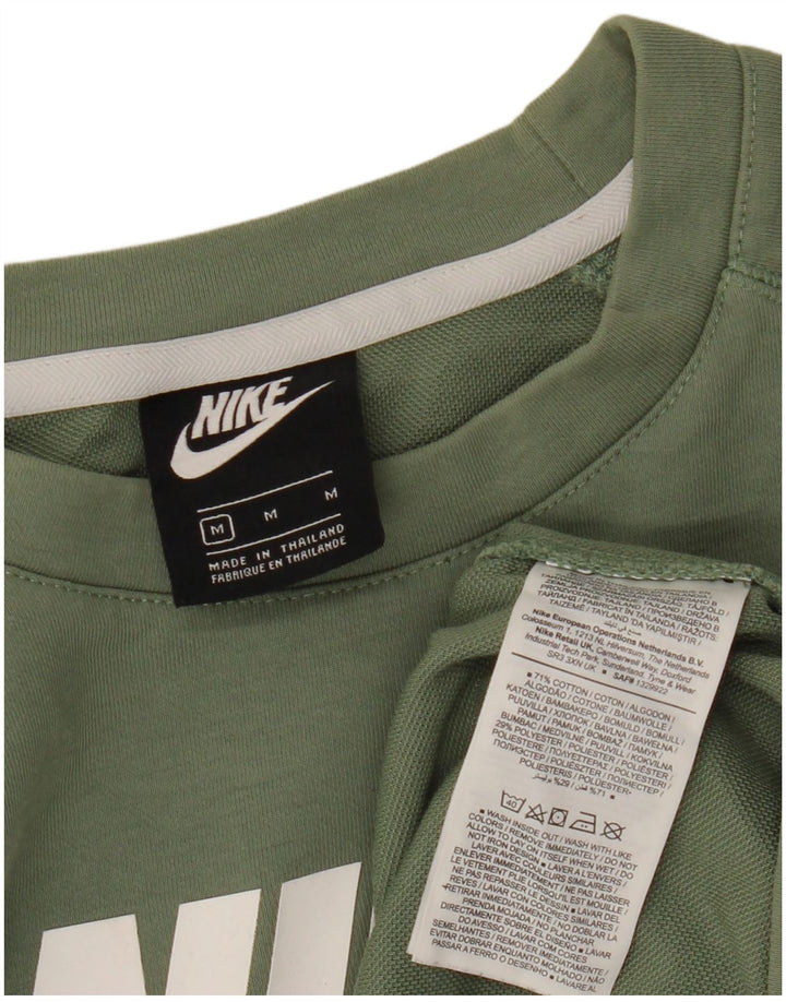 Nike Herren-Sweatshirt mit Grafik, mittelgrüne Baumwolle