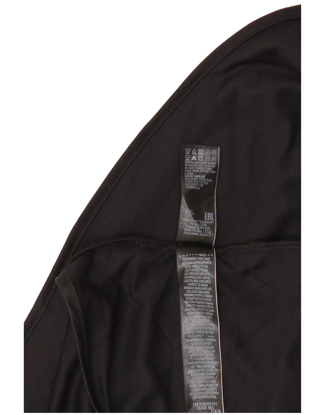 Marks & Spencer Damen Slip Dress UK 18 XL Schwarz Polyester