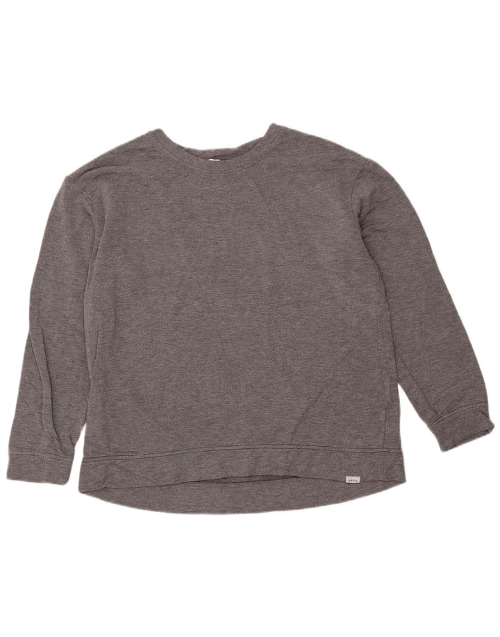 Orvis Damen-Sweatshirt-Pullover UK 14 Mittelgraues Modal
