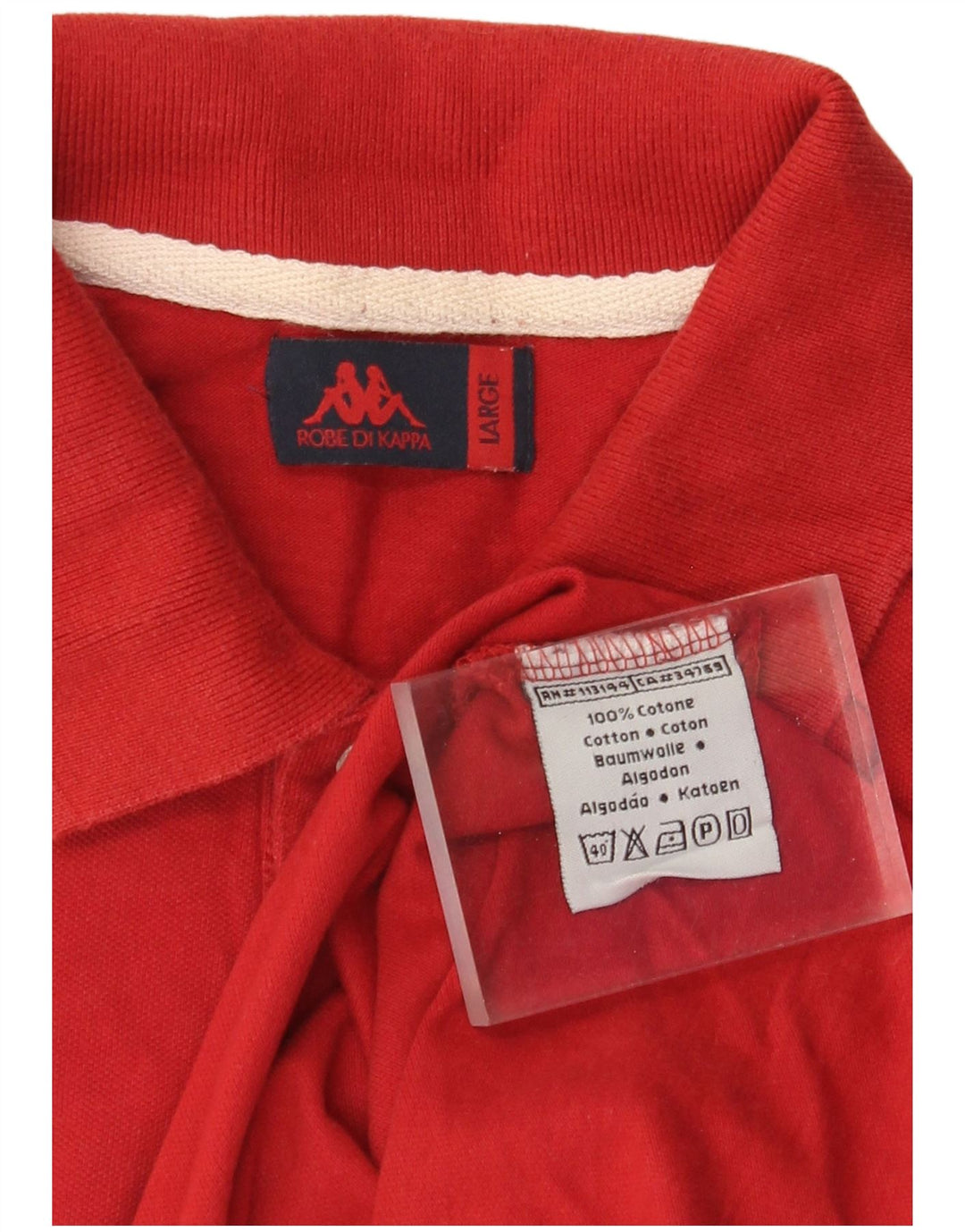 Kappa Herren-Poloshirt, große rote Baumwolle