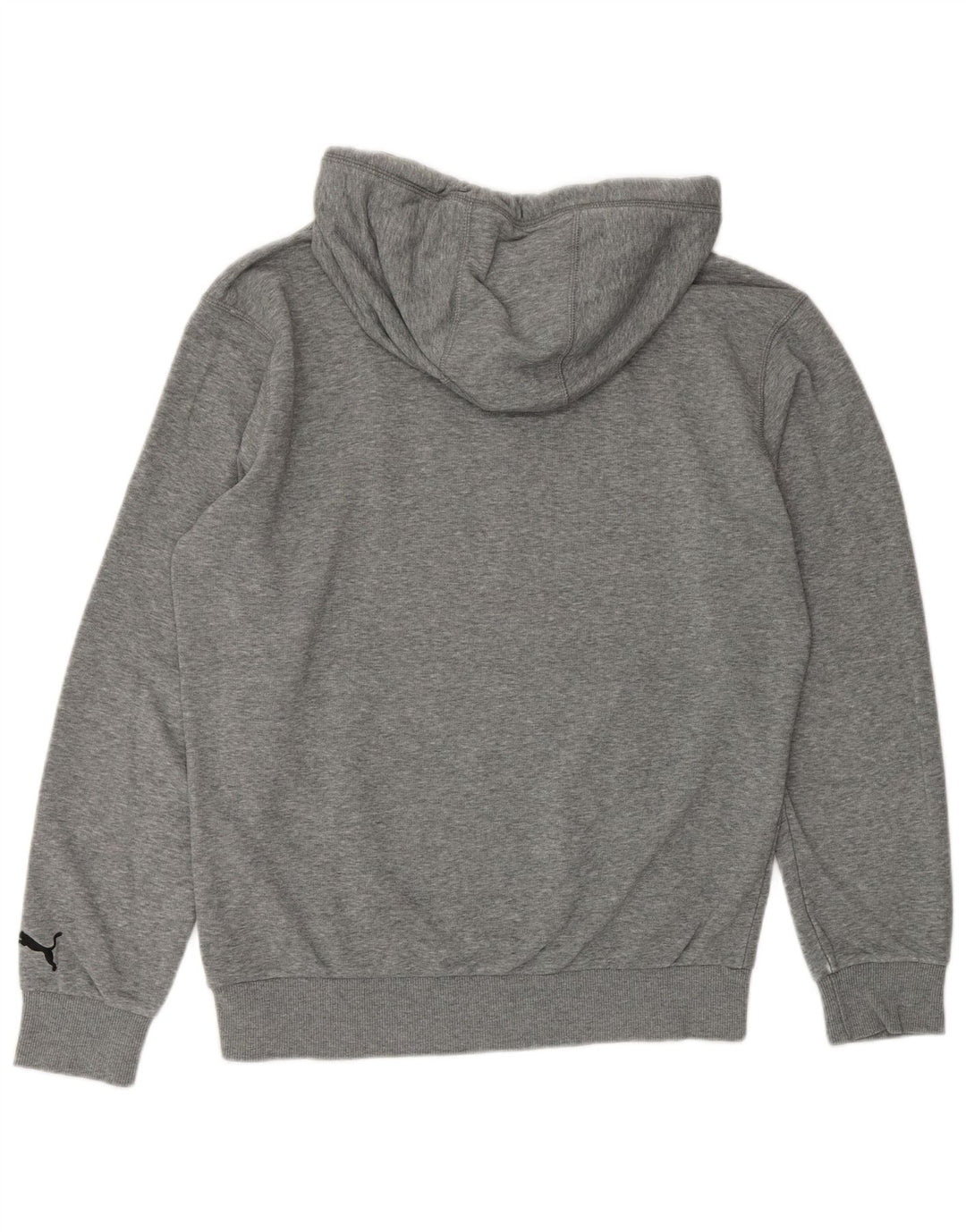 PUMA Herren-Kapuzenpullover mit Grafik, klein, grau geflecktes Polyester