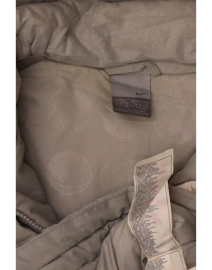 Adidas Damen-Jacke mit Kapuze, gepolstert, UK 10/12, Mittelgrau, Farbblock