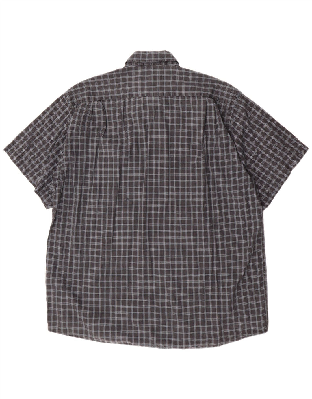 Camel Active Herren Kurzarmhemd XL grau kariert Baumwolle