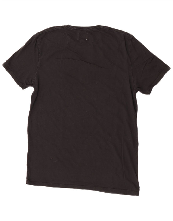 Levi's Damen T-Shirt Top UK 14 Large Schwarz Baumwolle