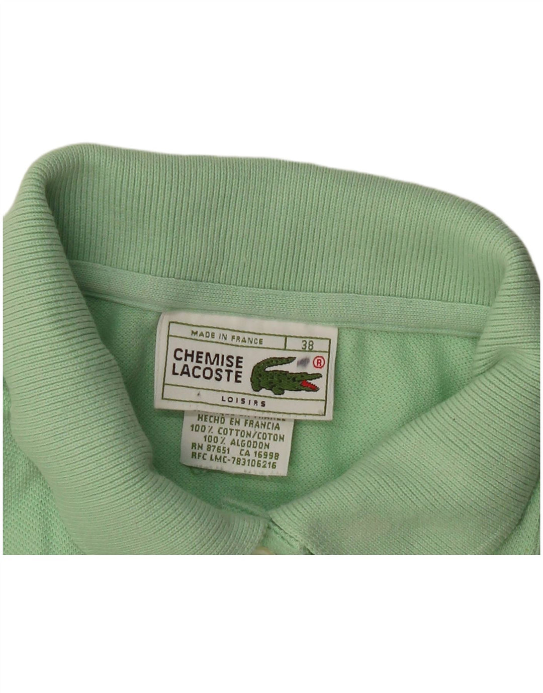 Ärmelloses Lacoste-Poloshirt für Damen, Größe 38, mittelgrüne Baumwolle